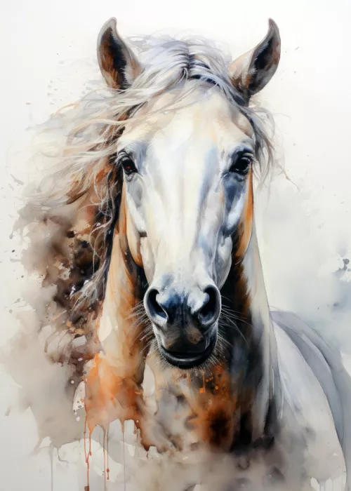 Jaszke, Justyna: Horse Watercolor Animal Art (4)