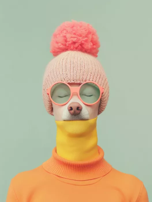 Paksoylu, Bilge: Surreales Menschenhund-Porträt 1