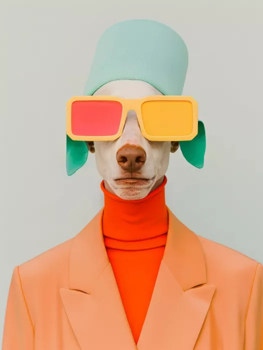 Paksoylu, Bilge: Surreales Menschenhund-Porträt 2
