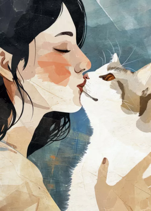 Jaszke, Justyna: Love You Kitty 7 acuarela arte animal