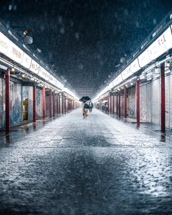 I_ha__to: Pioggia intensa ad Asakusa