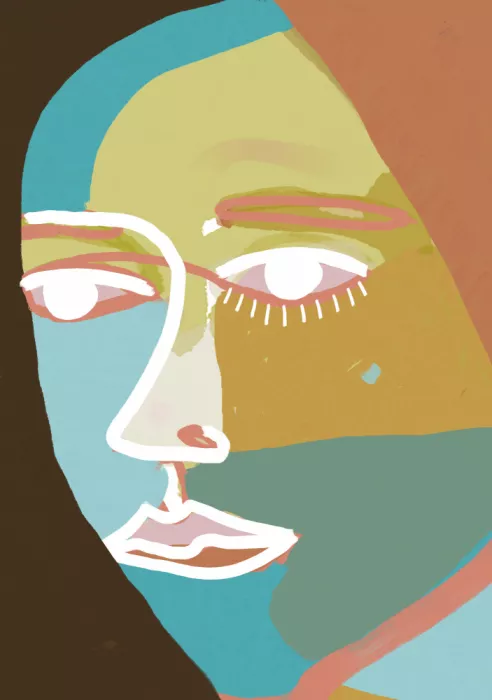 Bursic, Sharyn: Abstract line face