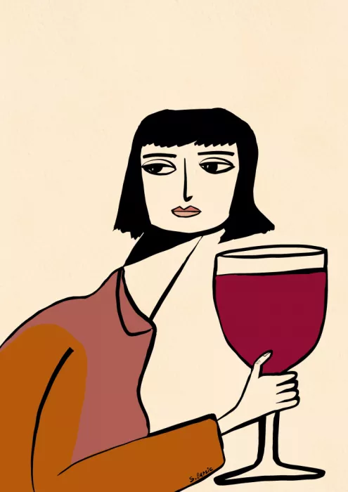 Bursic, Sharyn: Ladying drinking wine