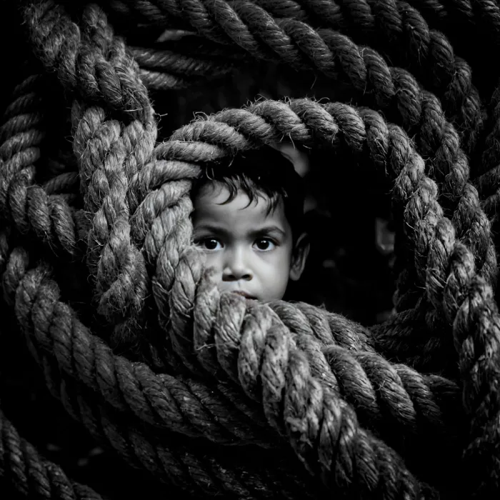 Raskin, Moris: Niño abandonado