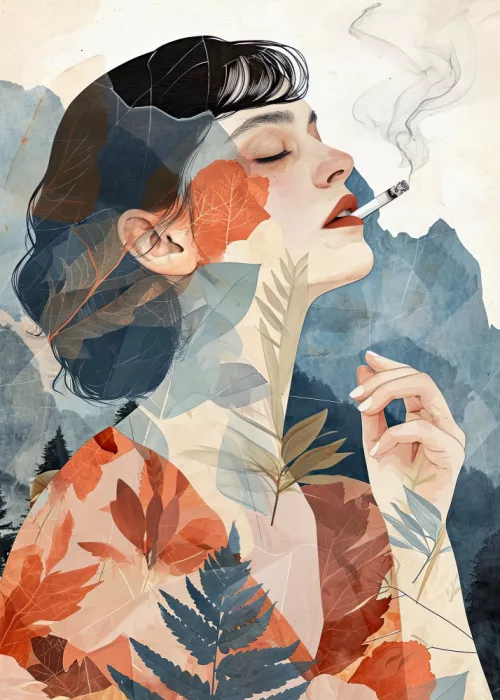 Jaszke, Justyna: Smoking Woman art