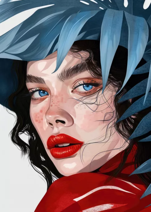 Jaszke, Justyna: Retrato de mujer con ojos azules