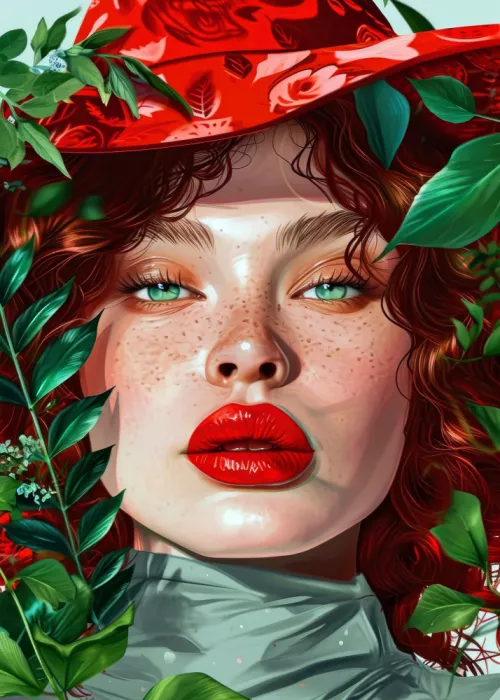 Jaszke, Justyna: Retrato de mujer con ojos verdes