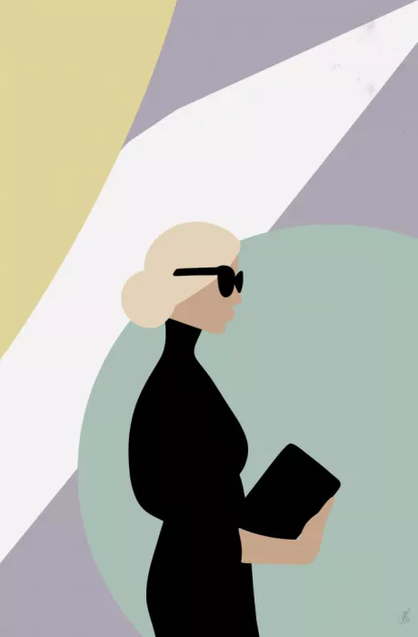 Volfova, Anne-Marie: Bionda in motivo geometrico