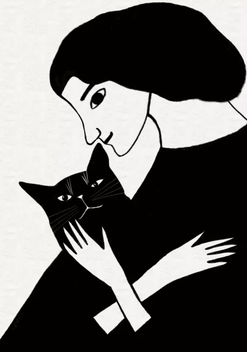 Bursic, Sharyn: Katzenfrau mit schwarzer Katze