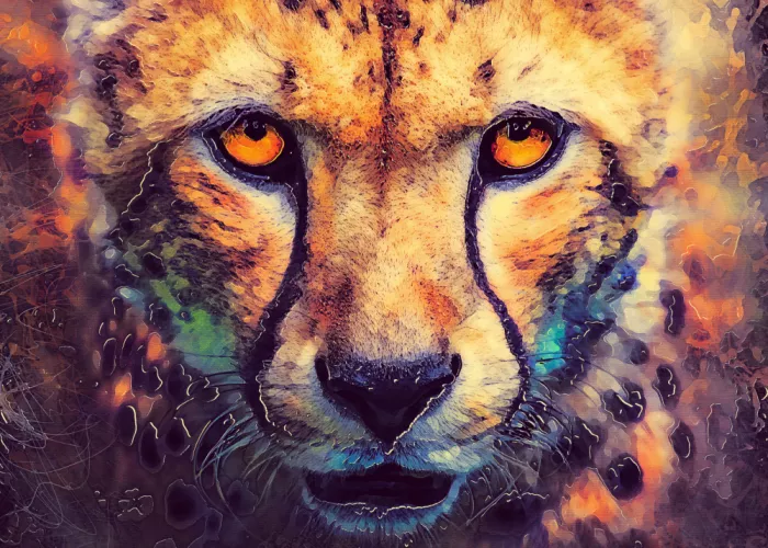 Jaszke, Justyna: Animales Leopardo Acuarela Arte Animal