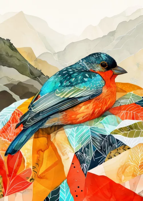 Jaszke, Justyna: Bird Watercolor Animal Art