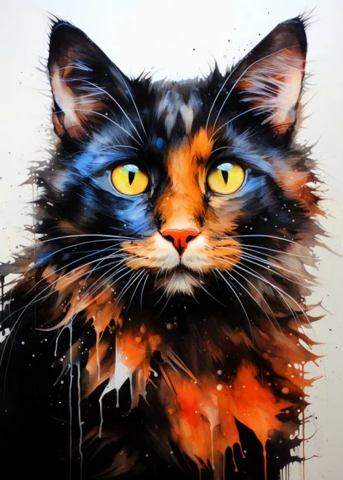 Jaszke, Justyna: Cat Jack Watercolor Animal Art