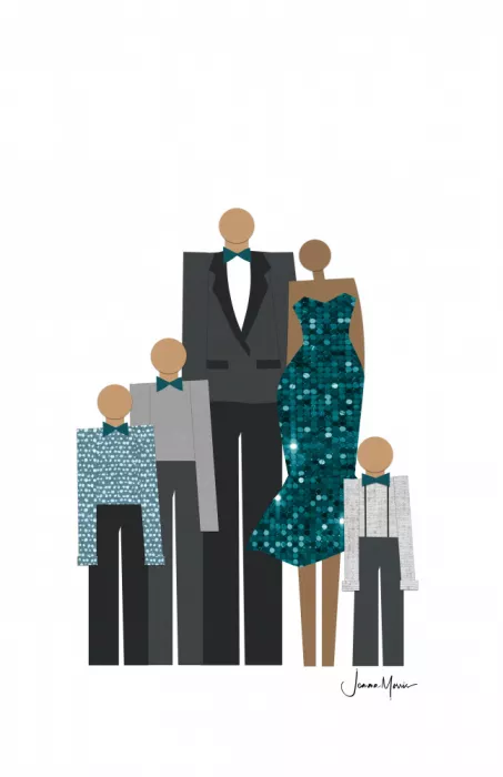 Morris, Jemma: Formal Family in Aqua & Gray