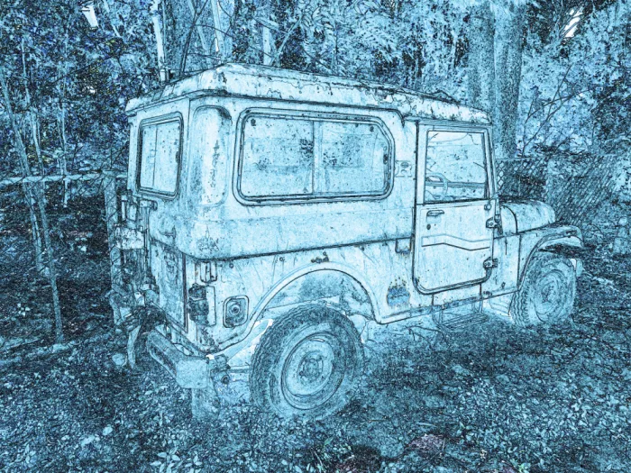 ch, Santhosh: Jeep vintage congelata
