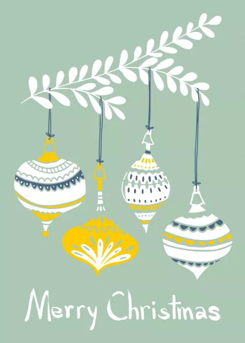 Annick: Cheerful little Christmas baubles mint