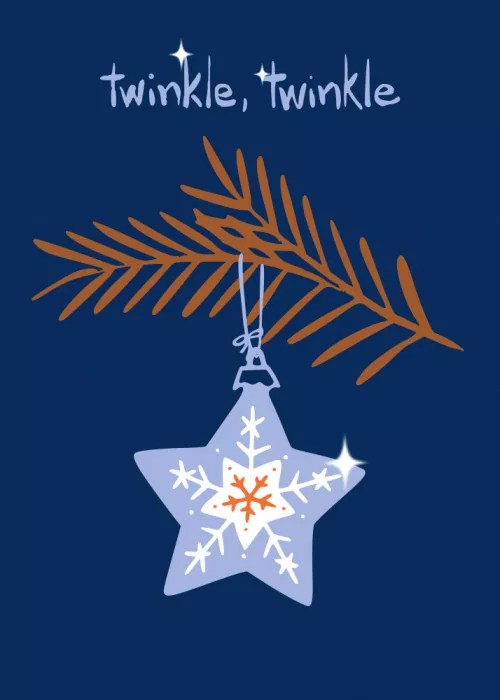 Annick: Cheerful twinkle Christmas star blue
