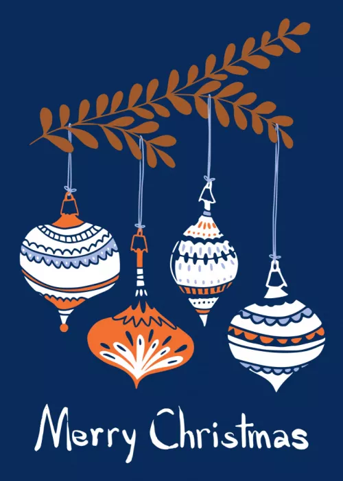 Annick: Cheerful little Christmas baubles blue