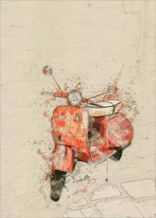 studio, senja Lembayung: Vespa