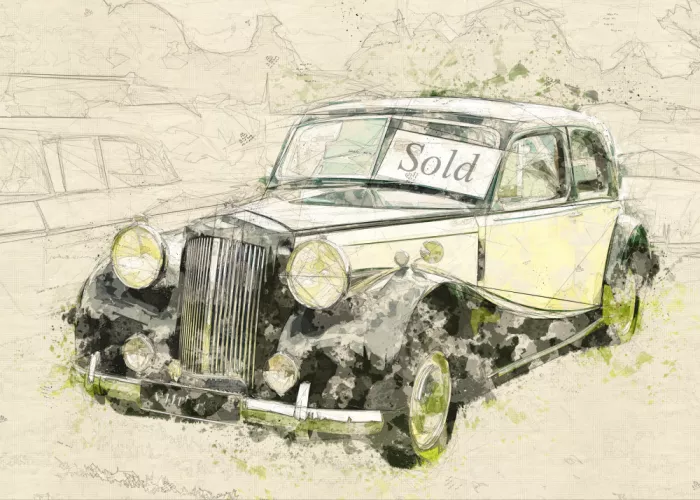 studio, senja Lembayung: vintage car