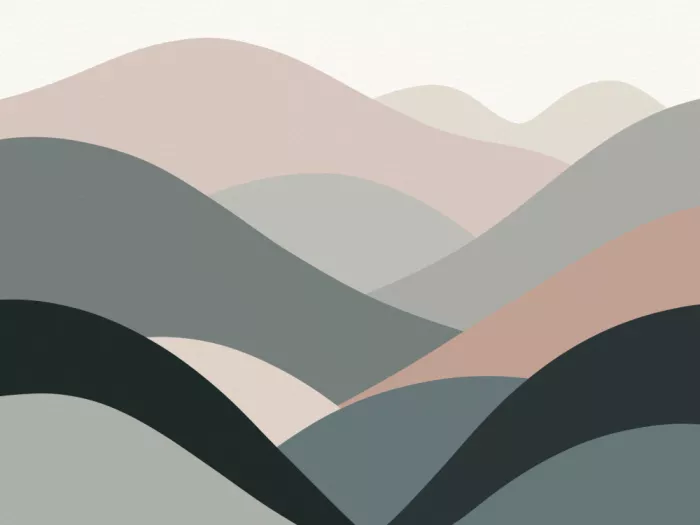 Dean, Little: Landscape With Layered Pastel Hills