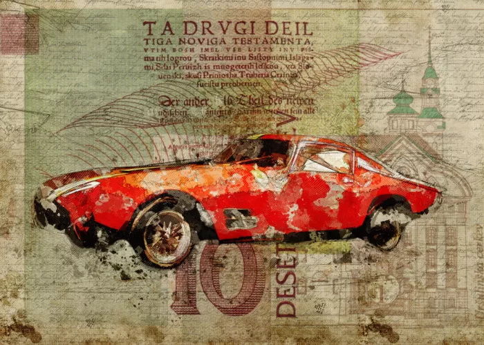 studio, senja Lembayung: Auto retrò