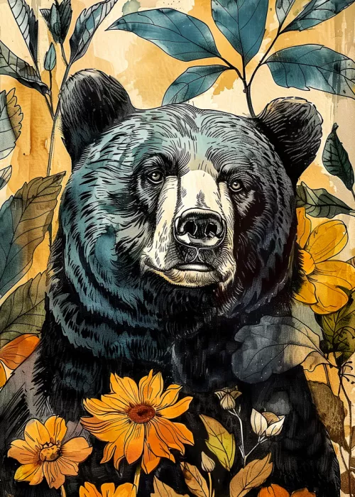 Jaszke, Justyna: Animal Bear Watercolor Animal Art 7