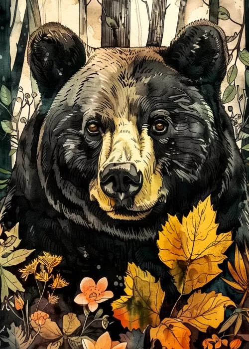 Jaszke, Justyna: Animal Bear Watercolor Animal Art 6
