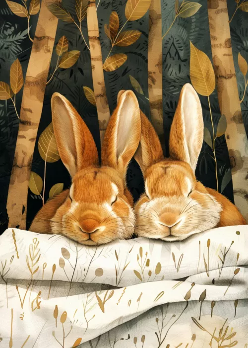 Jaszke, Justyna: Bunny watercolor animal art 2