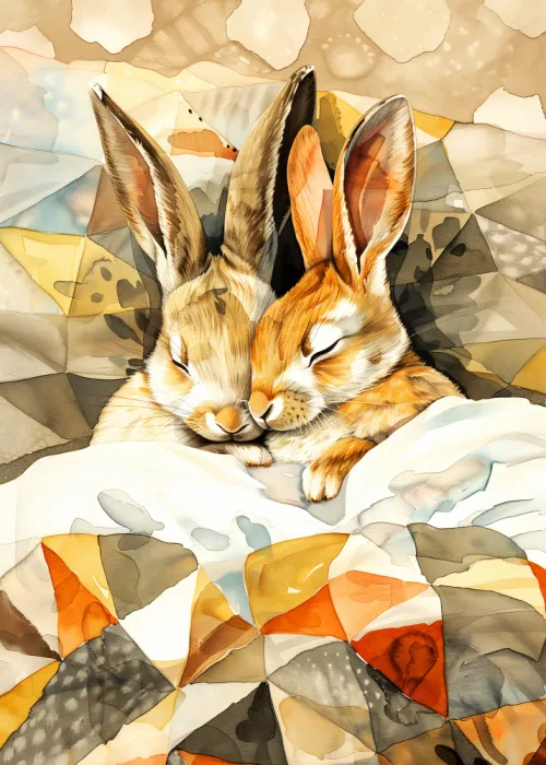 Jaszke, Justyna: Bunny watercolor animal art 4