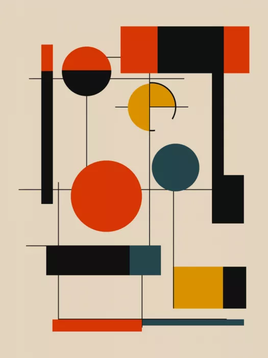 Dean, Little: Geometric Shapes And A Balanced Color PaletteGeometric Harmony