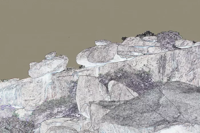 ch, Santhosh: Paesaggio roccioso onirico