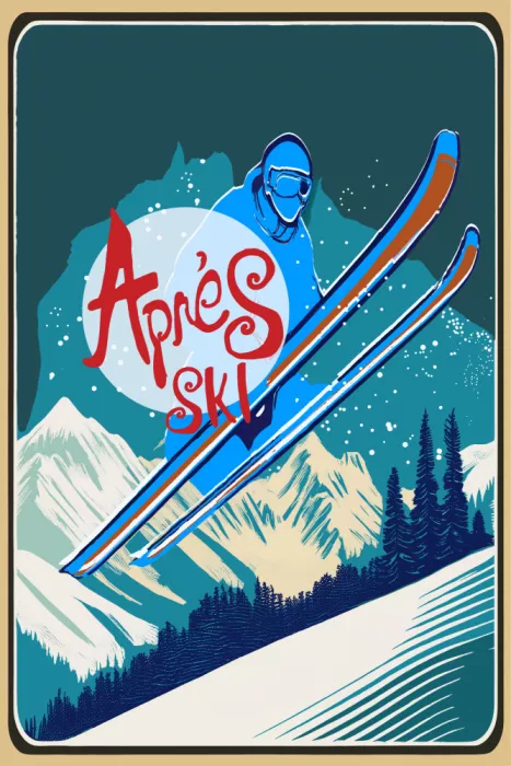 cartissi, casa: Turismo invernal: Cartel vintage Apres Ski