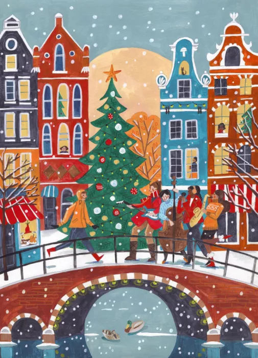 Müller, Bonne Caroline: Chute de neige à Amsterdam Noël