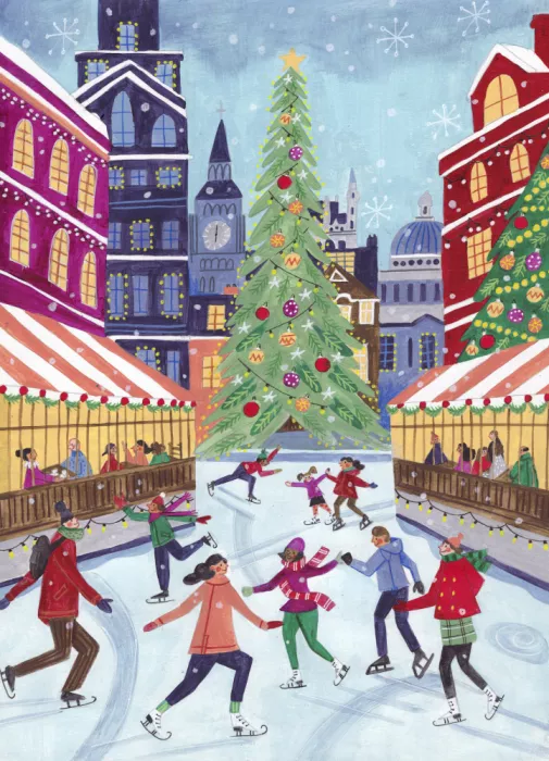 Müller, Bonne Caroline: Patinage à Londres Noël