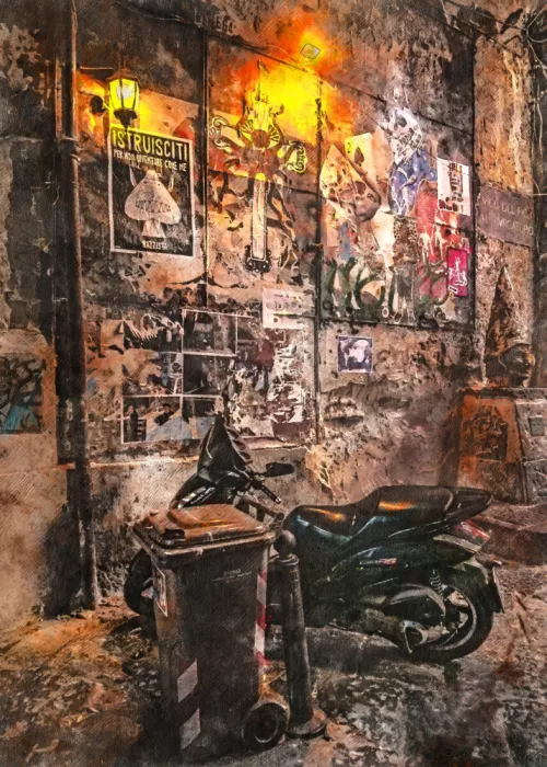Jaszke, Justyna: Naples City Watercolor Art Italy (1)