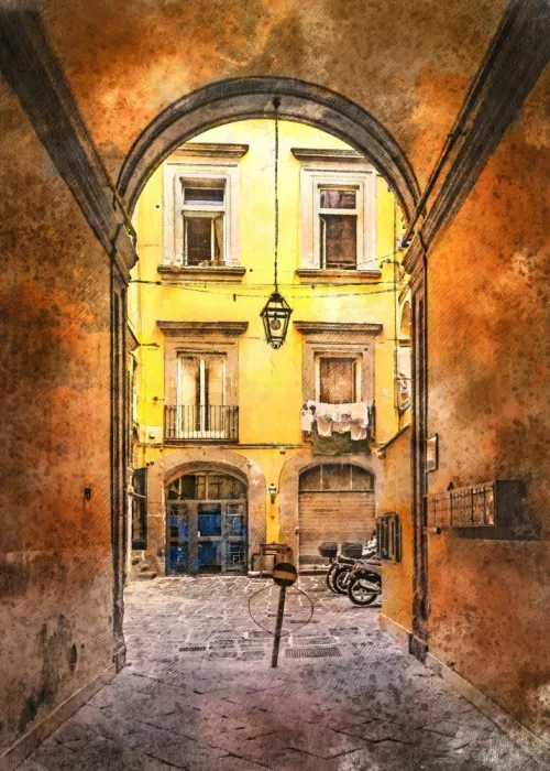 Jaszke, Justyna: Naples City Watercolor Art Italy (19)