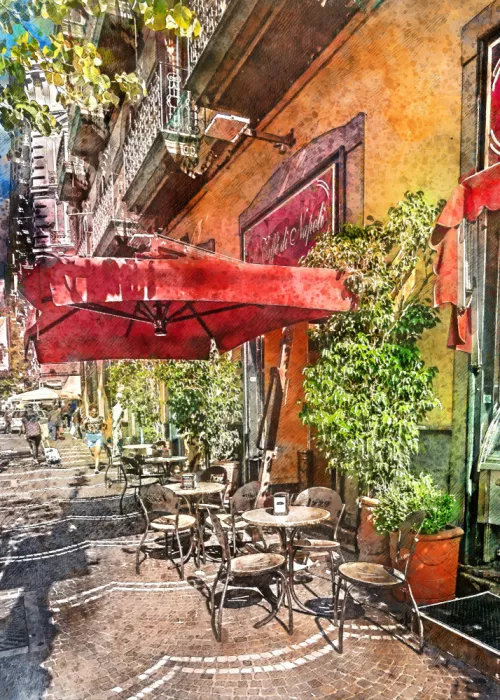 Jaszke, Justyna: Naples City Watercolor Art Italy (24)