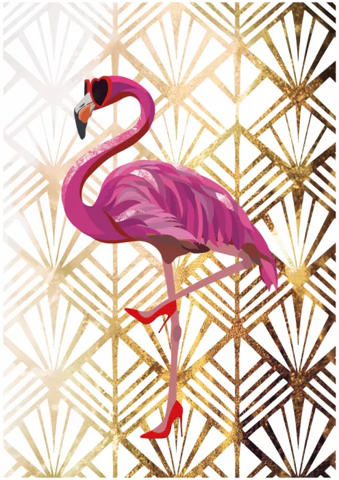 Manovski, Sarah: Flamingo Art Deco