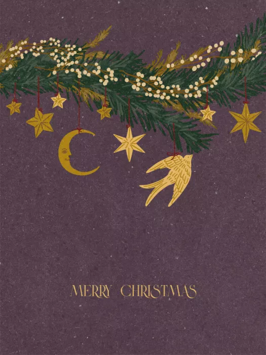 NKTN: Christmas vintage toys on Christmas tree branches