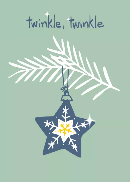 Annick: Cheerful twinkle Christmas star mint