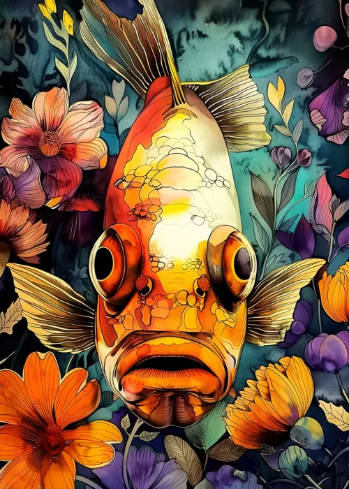 Jaszke, Justyna: Animal watercolor art fish 1