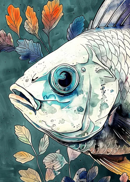 Jaszke, Justyna: Animal watercolor art fish 5
