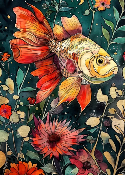 Jaszke, Justyna: Animal watercolor art fish 8