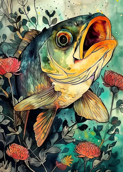 Jaszke, Justyna: Animal watercolor art fish 10
