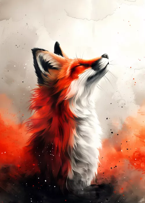 Jaszke, Justyna: Animal watercolor art Fox 19