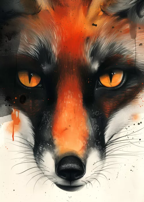 Jaszke, Justyna: Animal watercolor art Fox 22