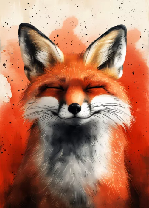 Jaszke, Justyna: Animal watercolor art Fox 24