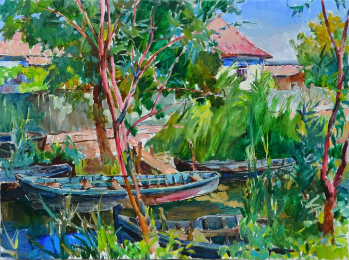 Kutsachenko, Andrii: Flussdorf
