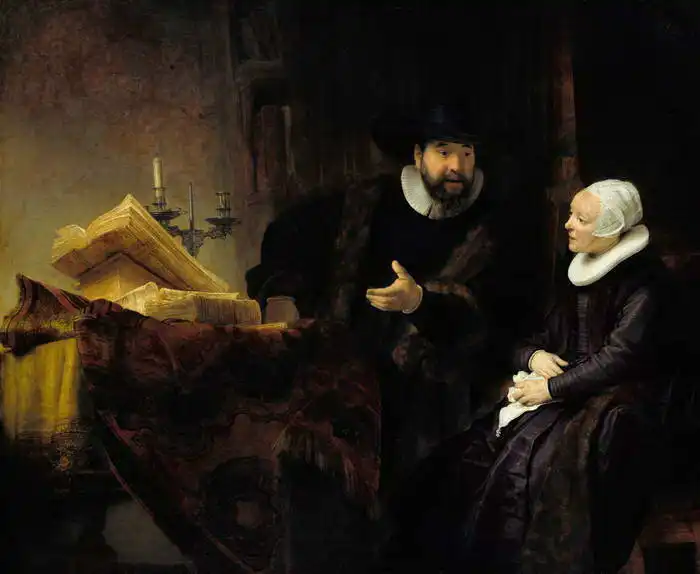 Rembrandt, van Rijn: Kazatel Anslo a jeho žena