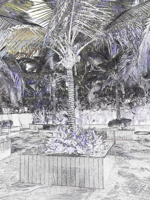 ch, Santhosh: Jardín de bocetos tropical